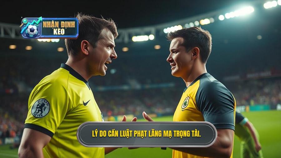 1. Lý do cần luật phạt lăng mạ trọng tài.