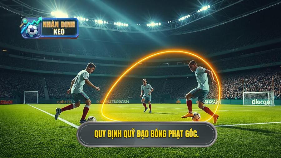 1. Quy định quỹ đạo bóng phạt góc.