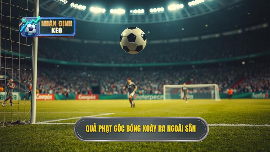 2. Quả phạt góc bóng xoáy ra ngoài sân